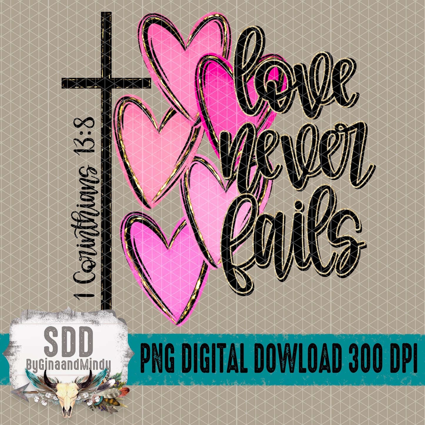 Love Never Fails Glitter