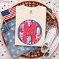 Patriotic Brush Strokes Circle DIY/Personalize; M