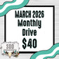 2026 March Monthly Drive
