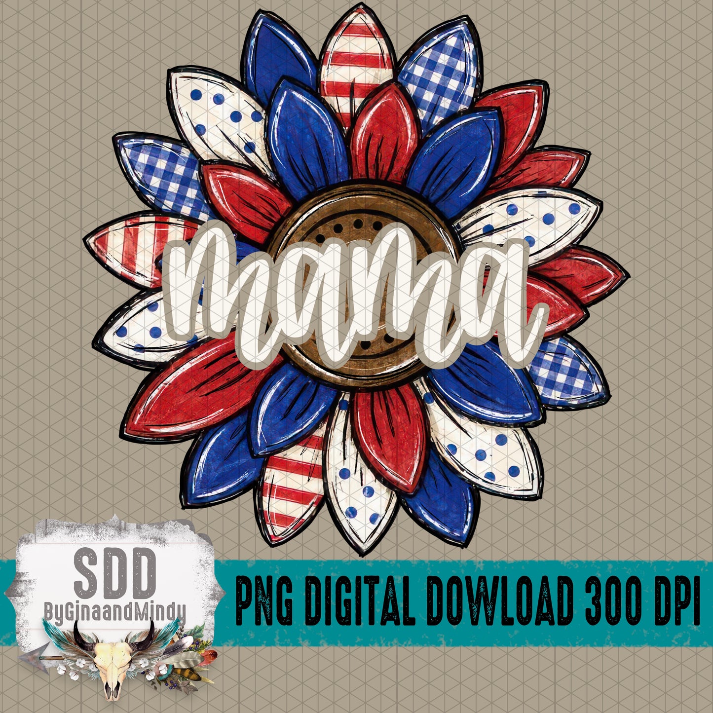 Patriotic Sunflower Collection; Mama & Mini Bundle