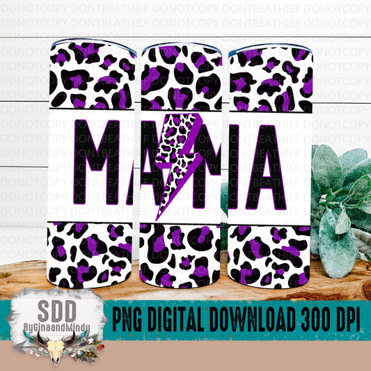 Mama Leopard Purple 20oz Tumbler