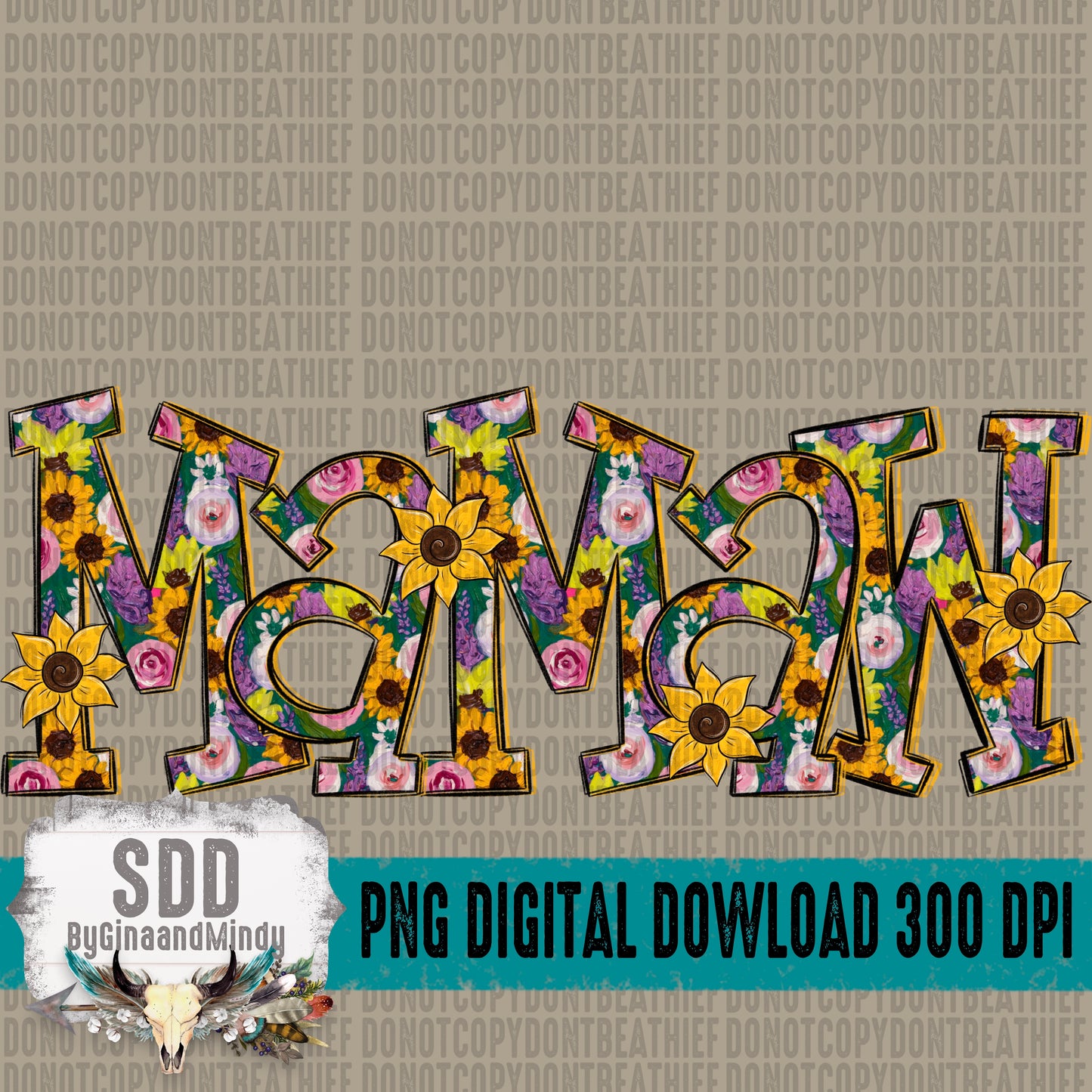 Floral Sunflowers; Mamaw