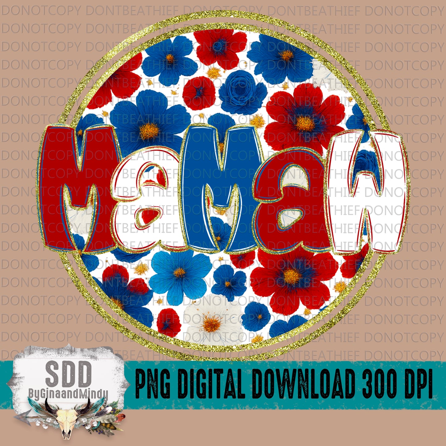 Mamaw 4th Floral