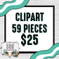 Clipart Bundle; 59 Pieces
