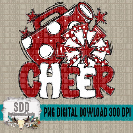 Cheer Bundle; Maroon & White