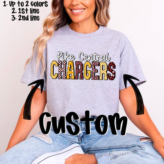 CUSTOM Team Spirit Doodles w/Checkered