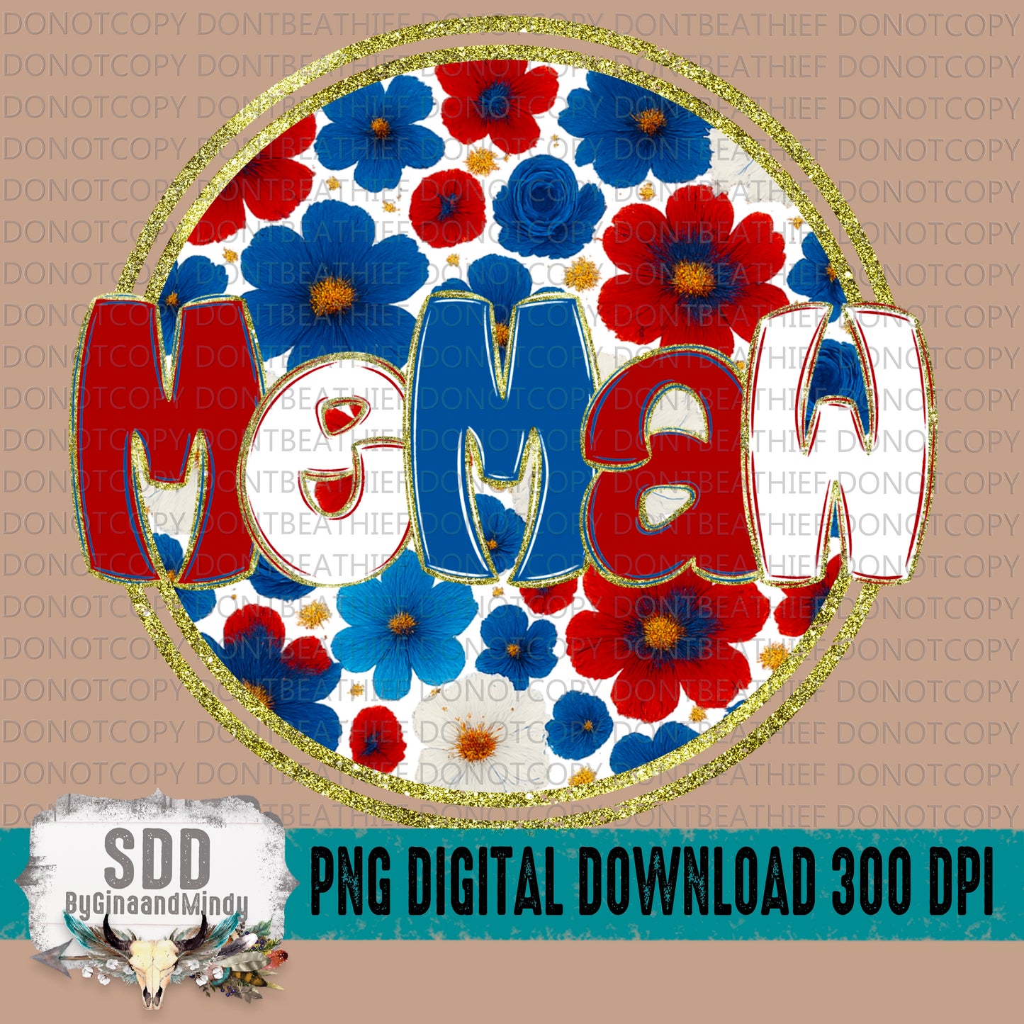 Memaw 4th Floral
