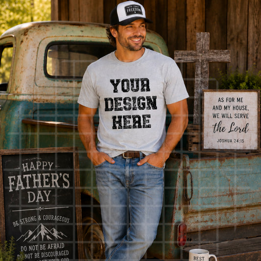 Men's Faith Grey Mockup