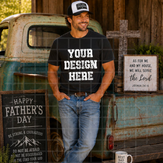 Men's Faith Black Mockup