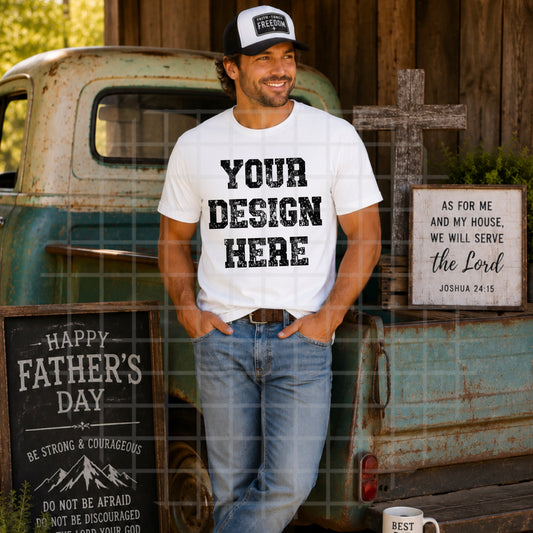 Men's Faith White Mockup