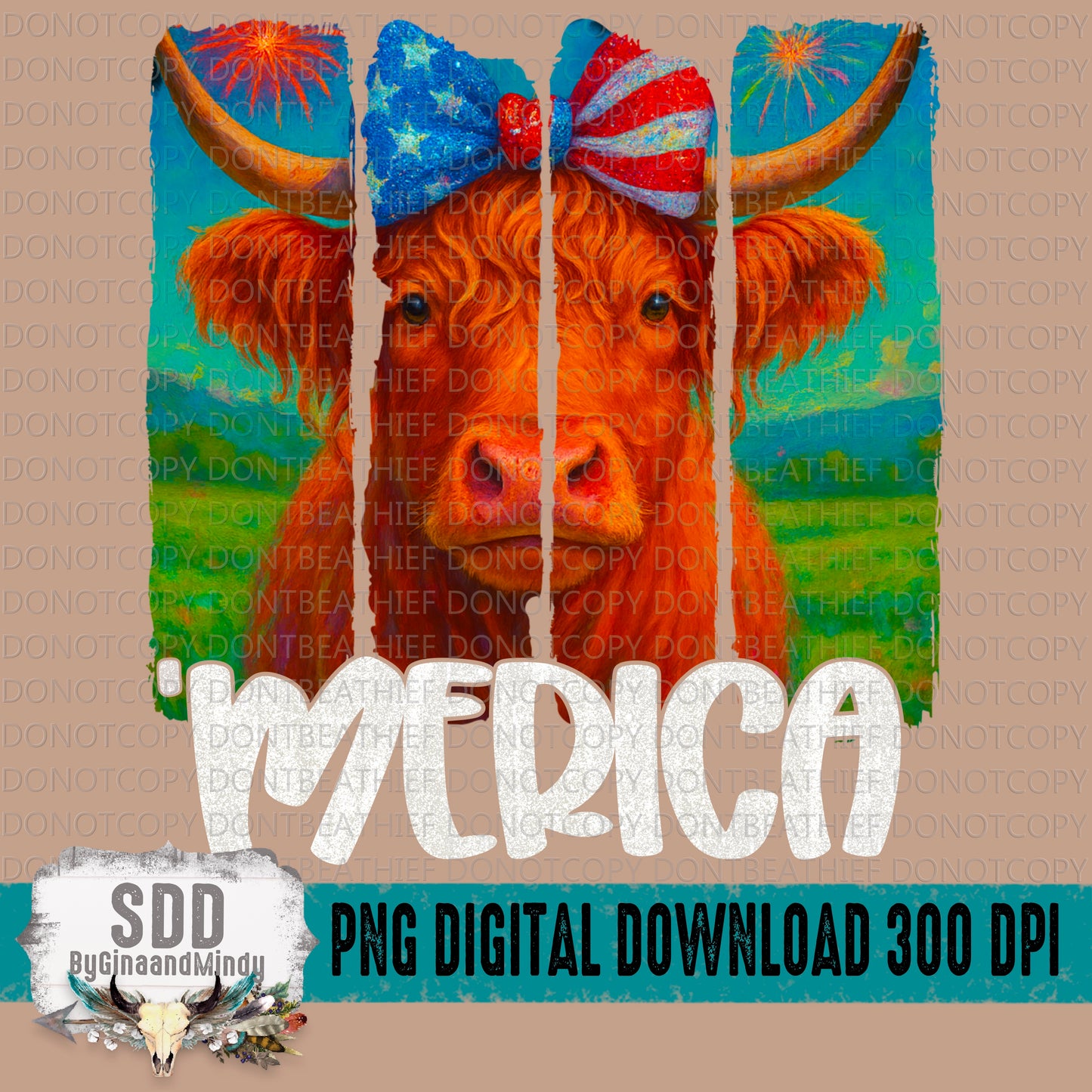 Merica' Highland Cow