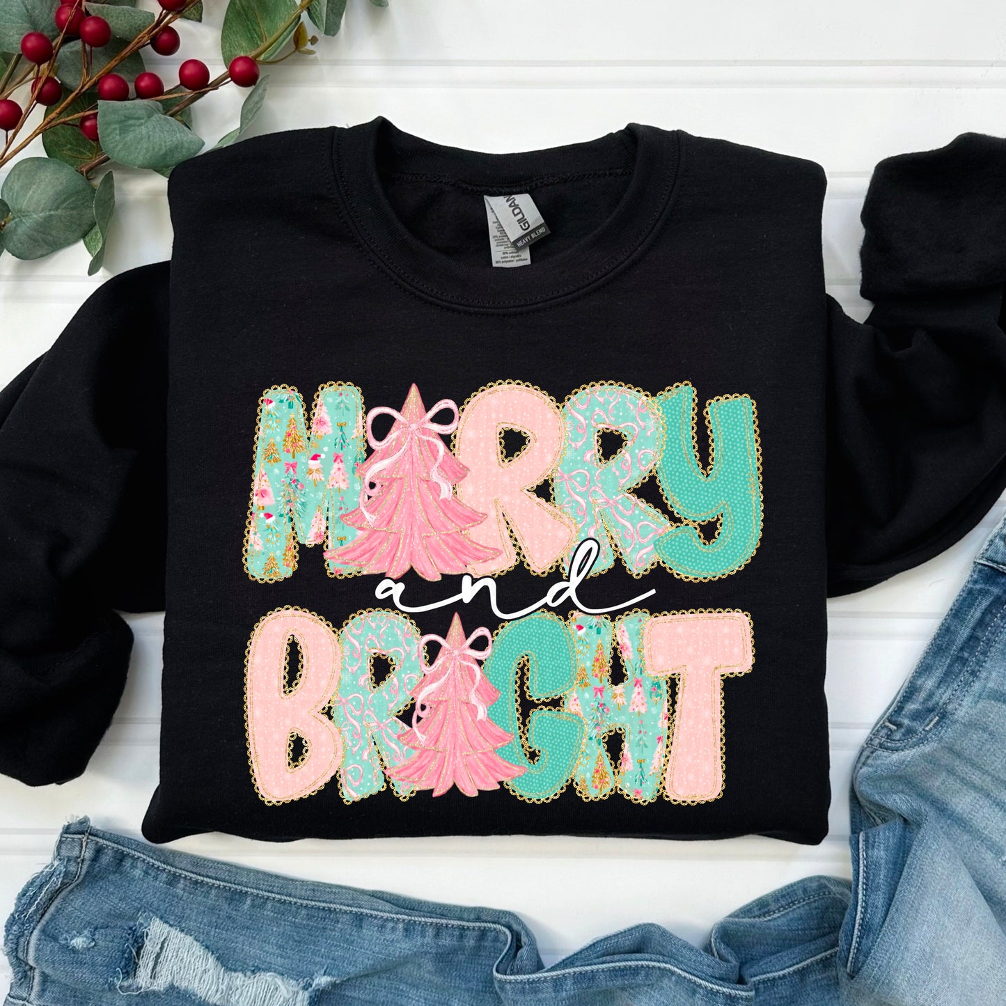 Pastel and Faux Lace Merry and Bright