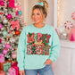 Merry and Bright Colorful Faux Embroidery