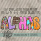 Messy Neon Leopard Doodle Alpha (7 Sets Aa-Zz, 0-9, Special Characters)
