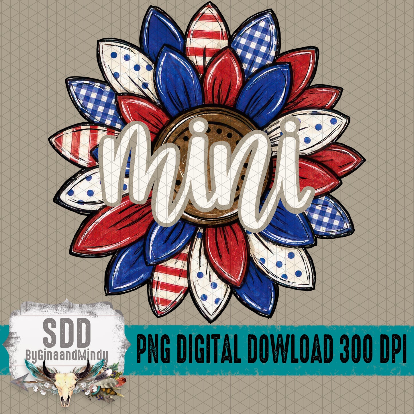 Patriotic Sunflower Collection; Mama & Mini Bundle
