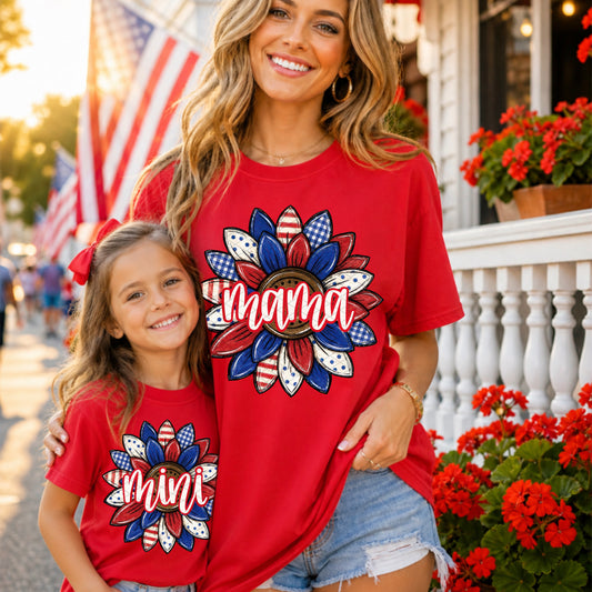 Patriotic Sunflower Collection; Mama & Mini Bundle