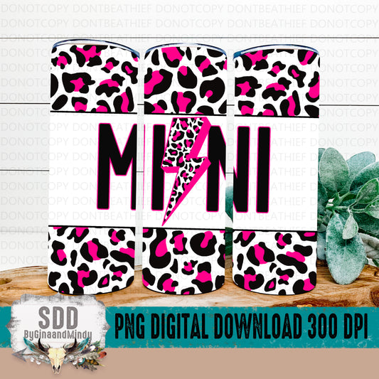 Mini Leopard Hot Pink 20oz Tumbler
