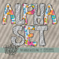 Mixed Media Floral Doodle Alpha (2 Sets Aa-Zz, 0-9, Special Characters)