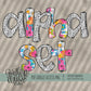 Mixed Media Floral Doodle Alpha (2 Sets Aa-Zz, 0-9, Special Characters)