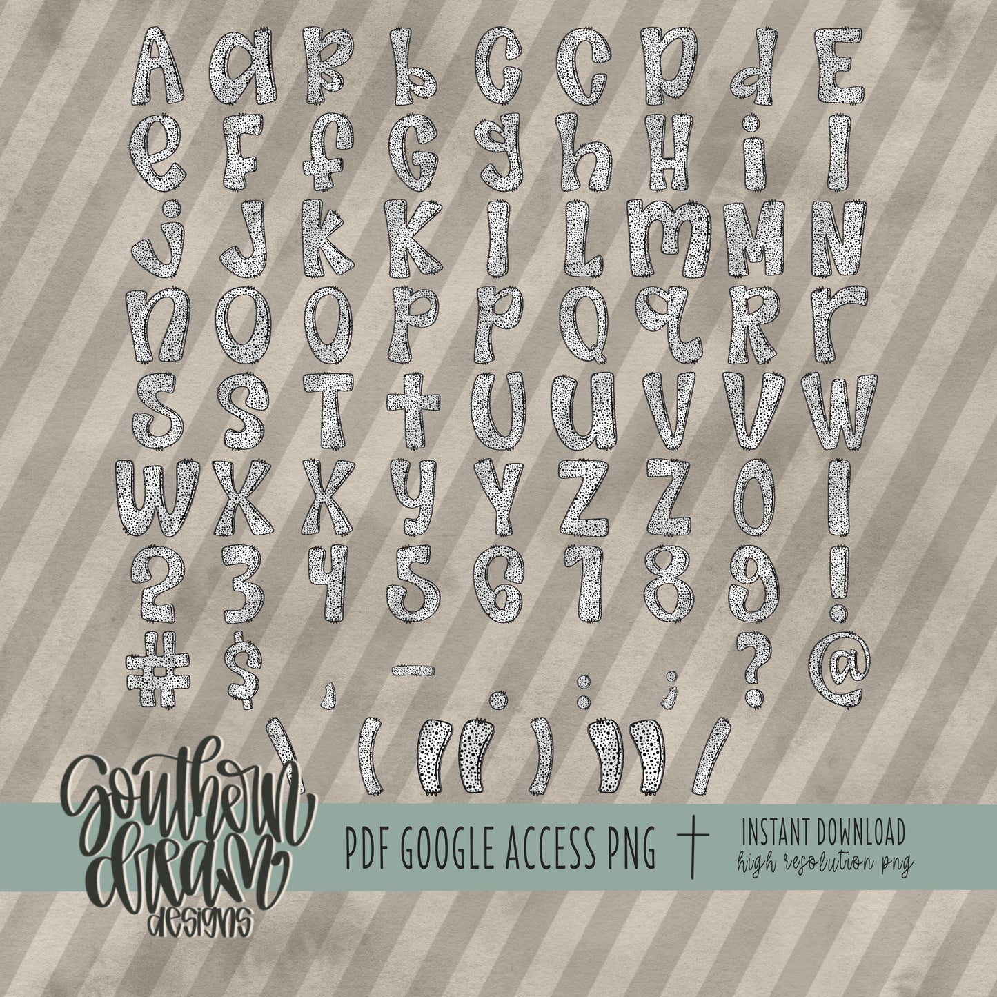 Mixed Media Floral Doodle Alpha (2 Sets Aa-Zz, 0-9, Special Characters)