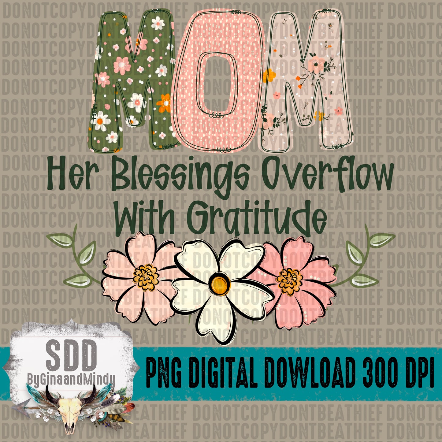 Boho Floral; Mom