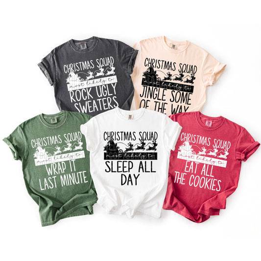 Christmas Squad Bundle of 15 Single Color; Black and White