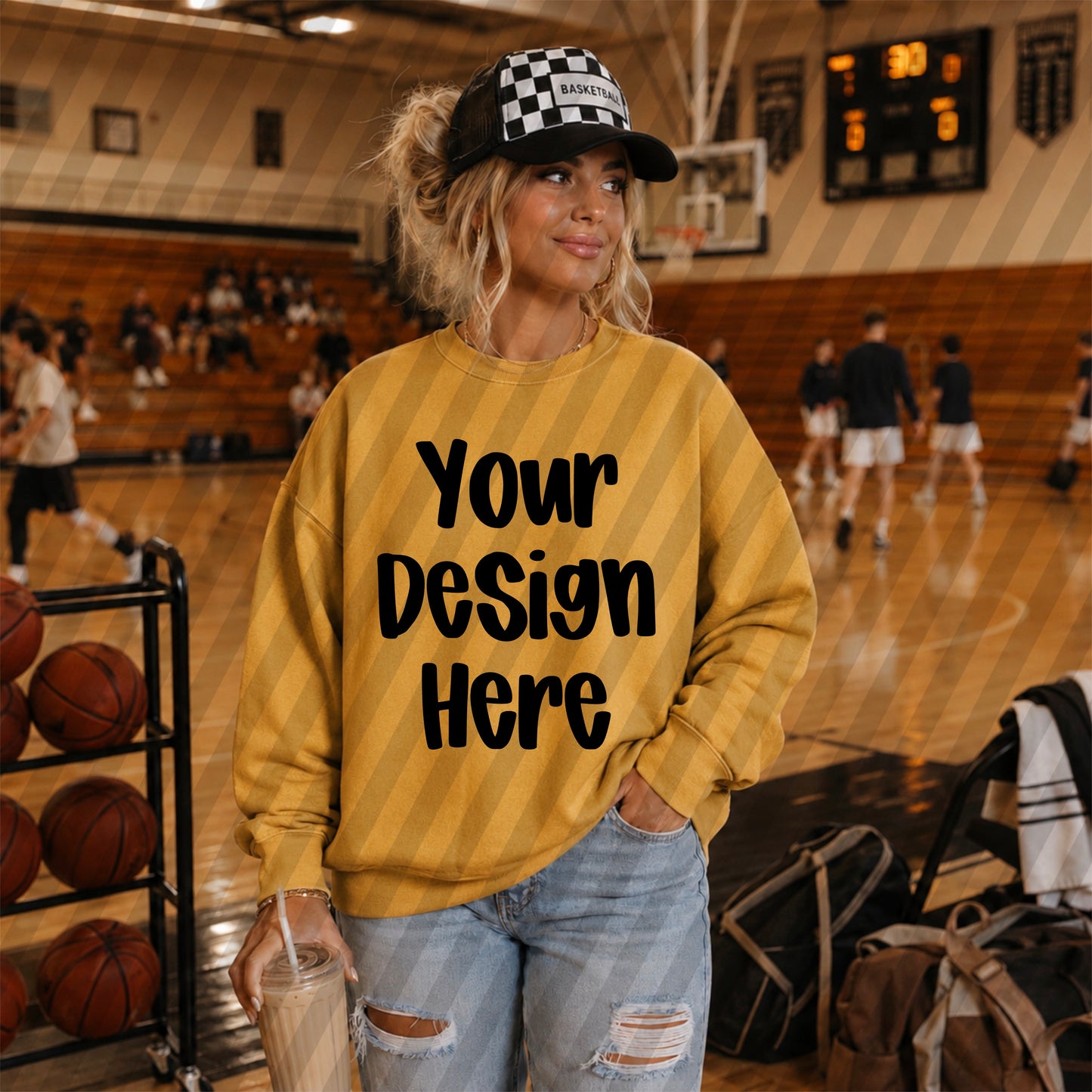Mustard Basketball Mockup