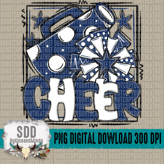 Cheer Bundle; Navy Blue & White