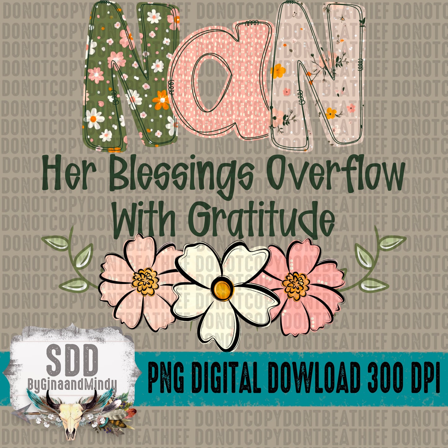 Boho Floral; Nan