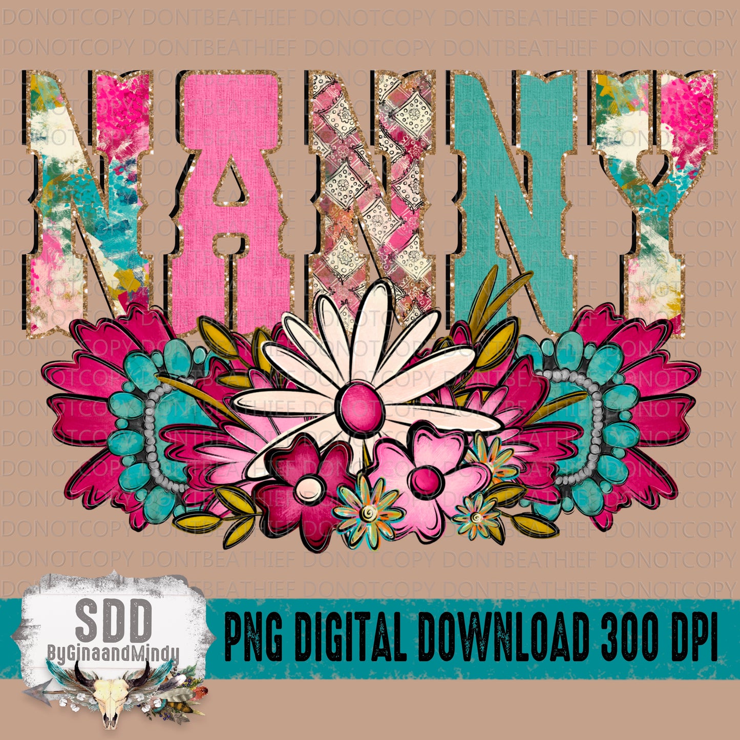 Western Floral Title Name Nanny