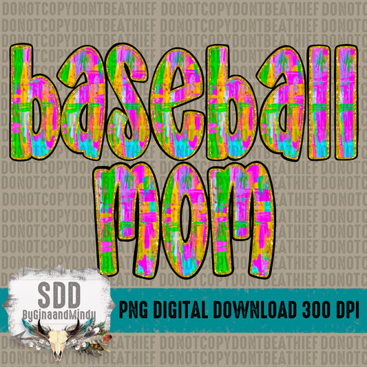 Neon Glitter Baseball Mom Bundle