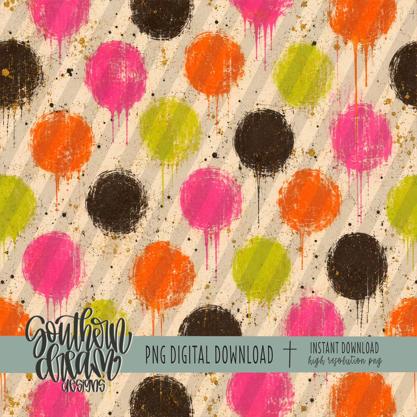 Painted Neons Digital Paper BUNDLE (Not Seamless)