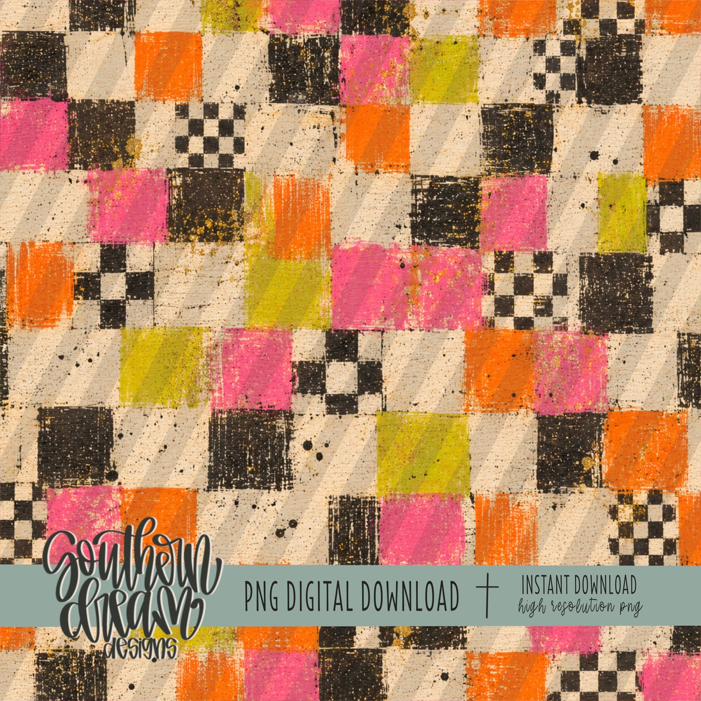 Painted Neons Digital Paper BUNDLE (Not Seamless)