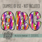 Neon Ghosties Brushstroke Collage Digital Paper (Not Seamless)