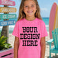 Neon Pink Girl Beach
