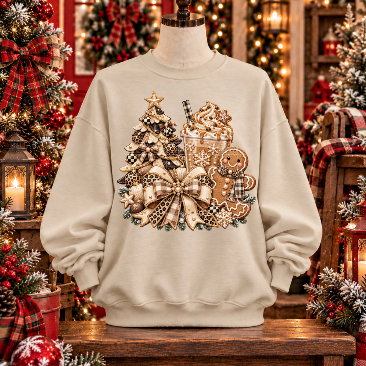 Neutral Christmas Collection Cluster