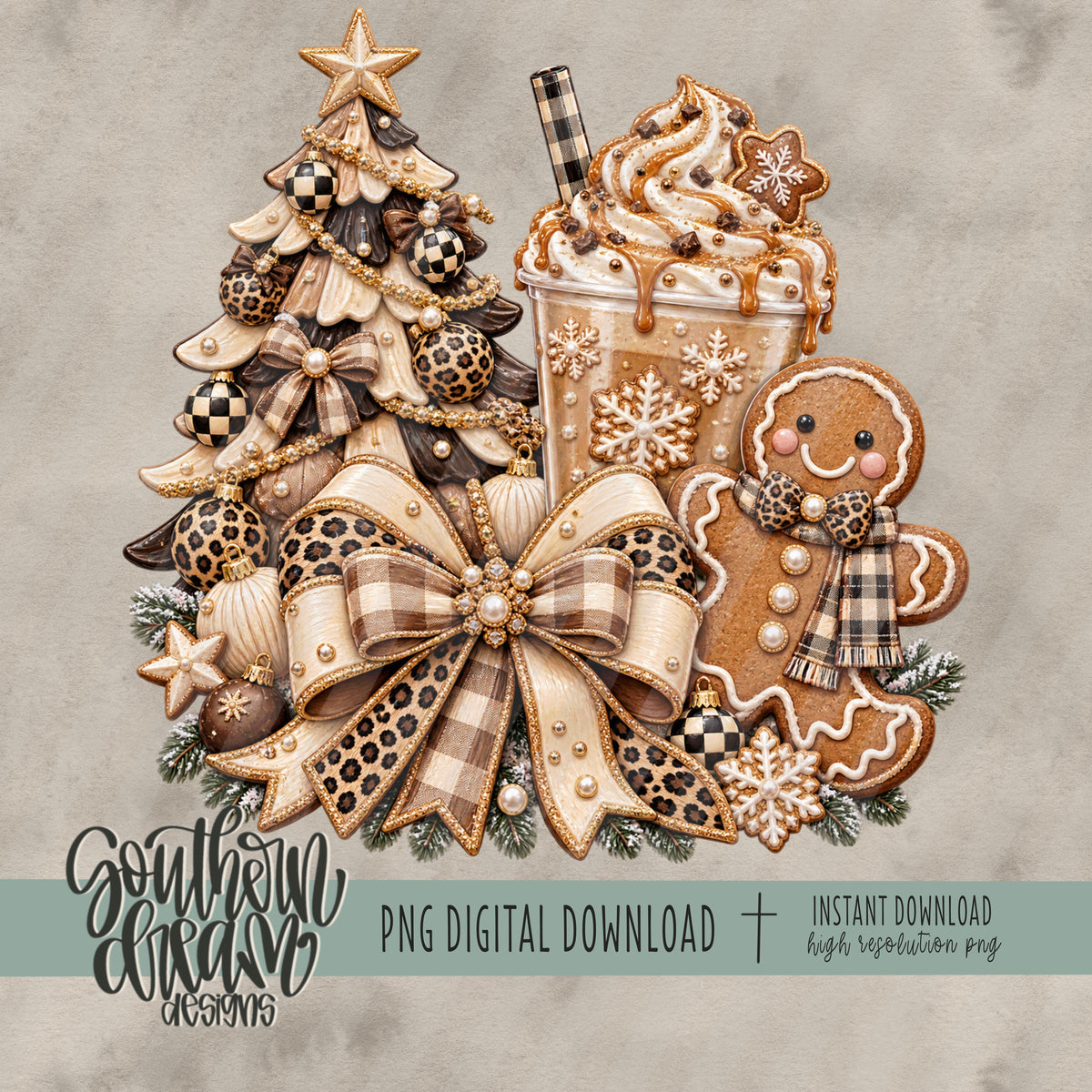 Neutral Christmas Collection Cluster