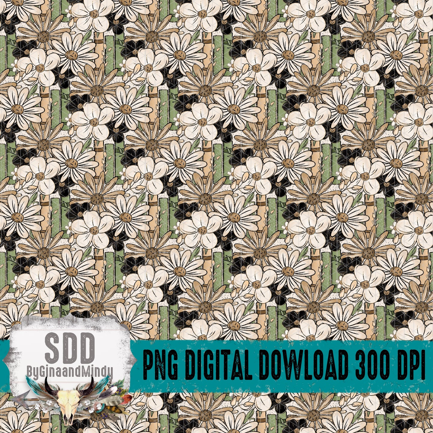 Neutral Florals and Books Seamless Bundle