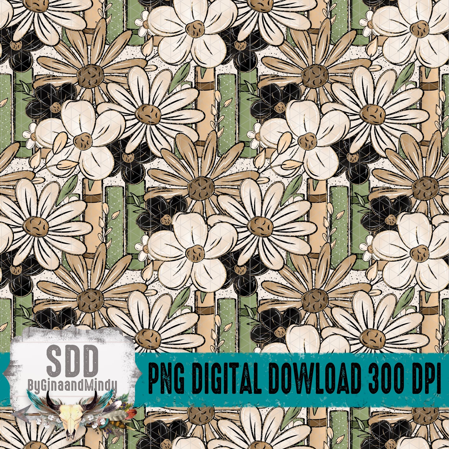 Neutral Florals and Books Seamless Bundle