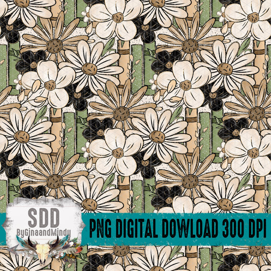 Neutral Florals and Books Seamless Bundle