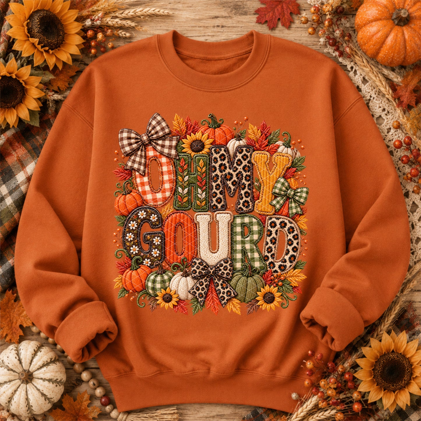 Oh My Gourd Faux Embroidery