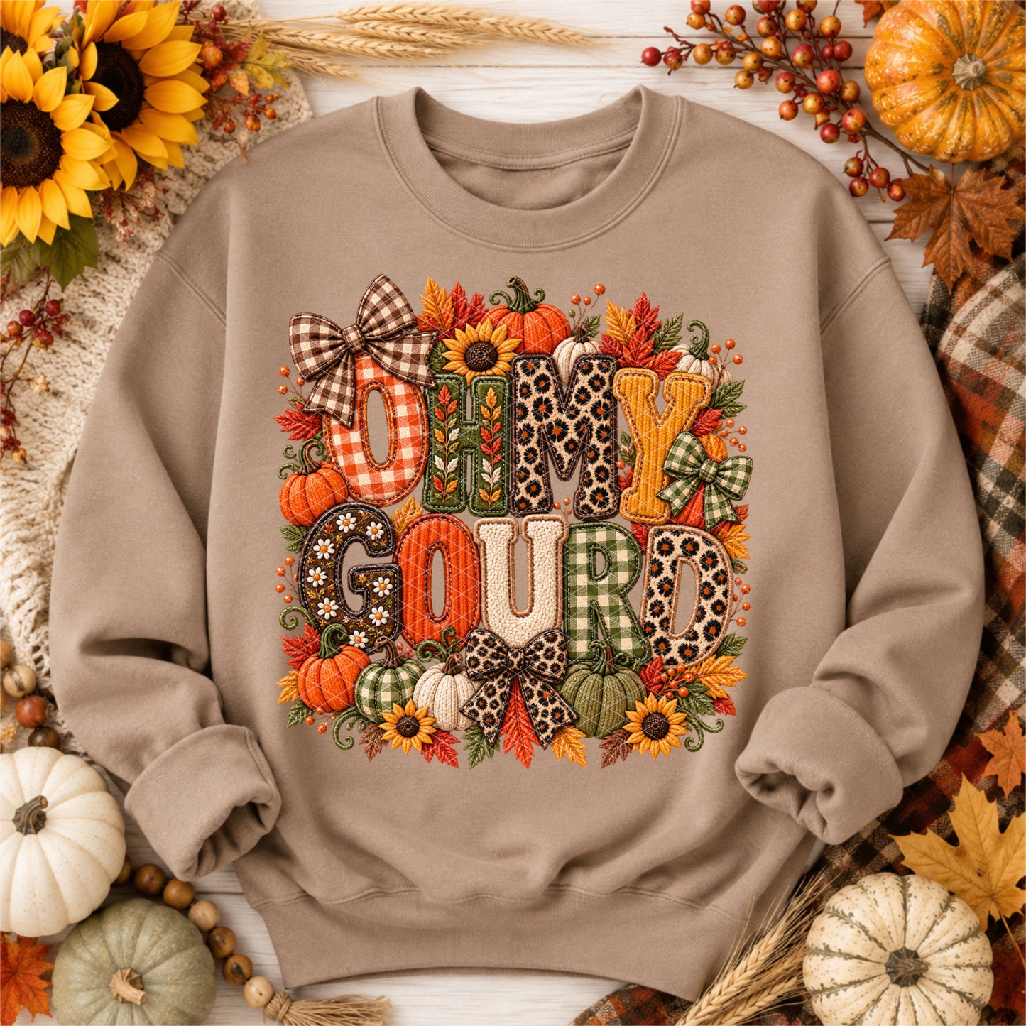 Oh My Gourd Faux Embroidery
