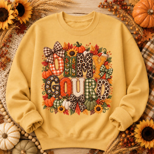 Oh My Gourd Faux Embroidery