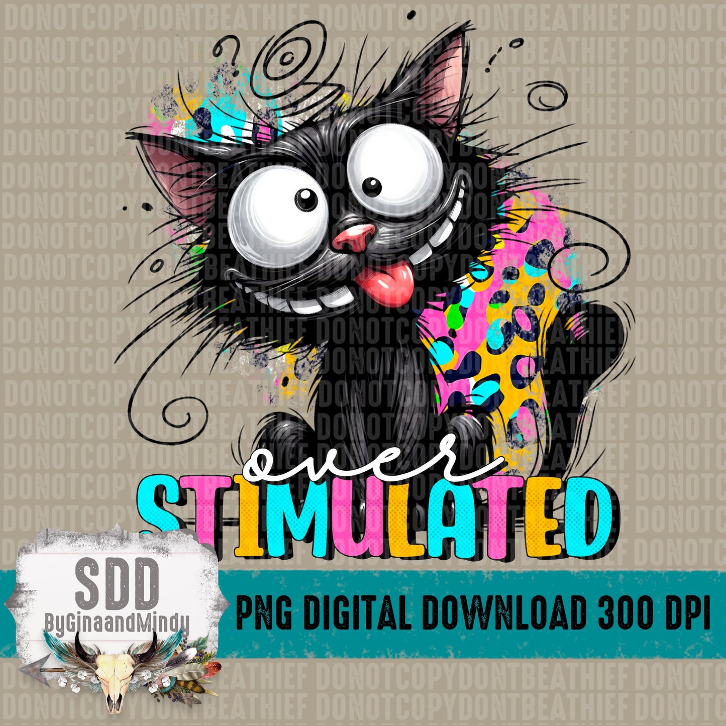 Overstimulated Cat