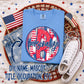 Patriotic Brush Strokes Circle DIY/Personalize; P