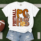 School Initials Football Custom