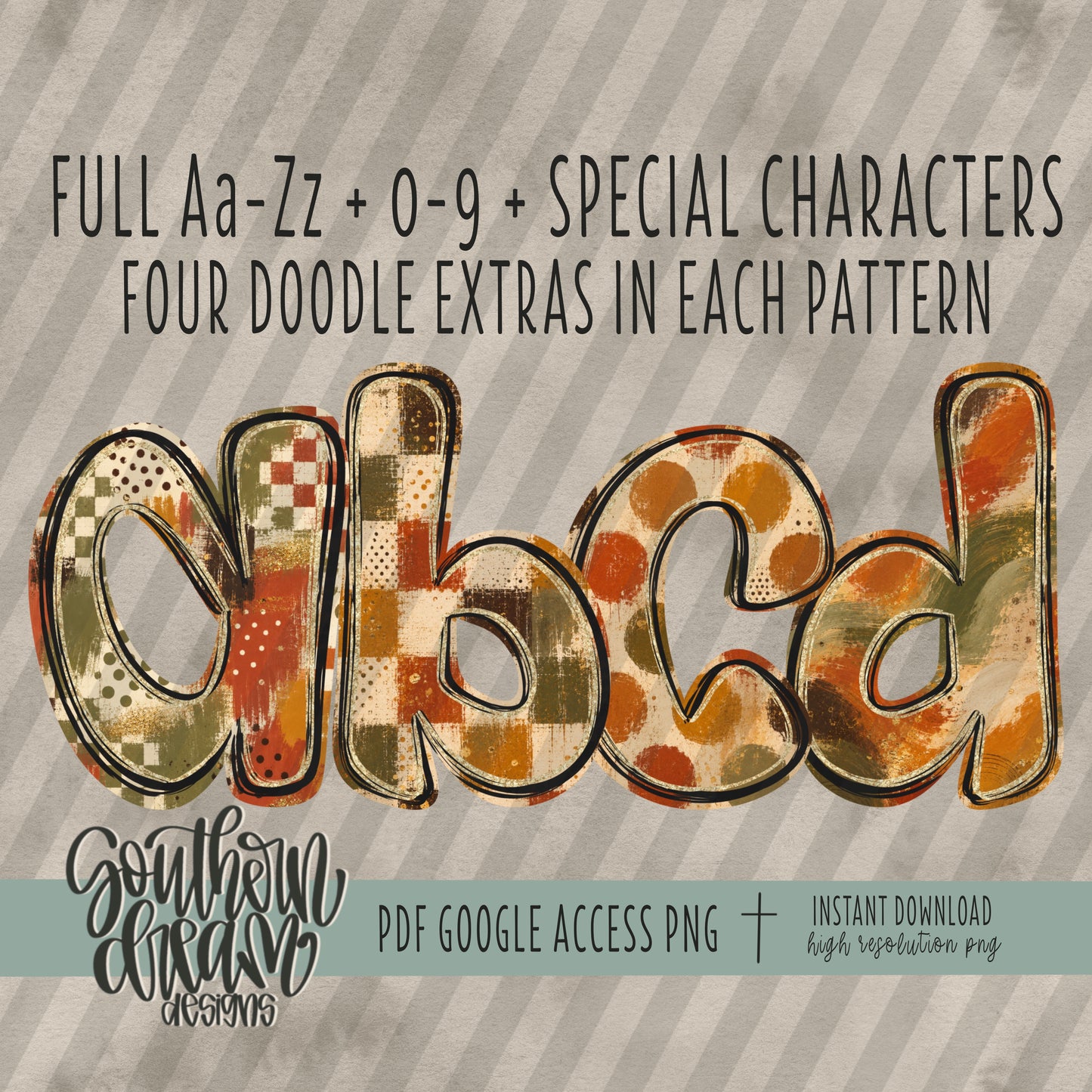 Painted Fall Alpha (4 Sets Aa-Zz, 0-9, Special Characters, Special Shapes)
