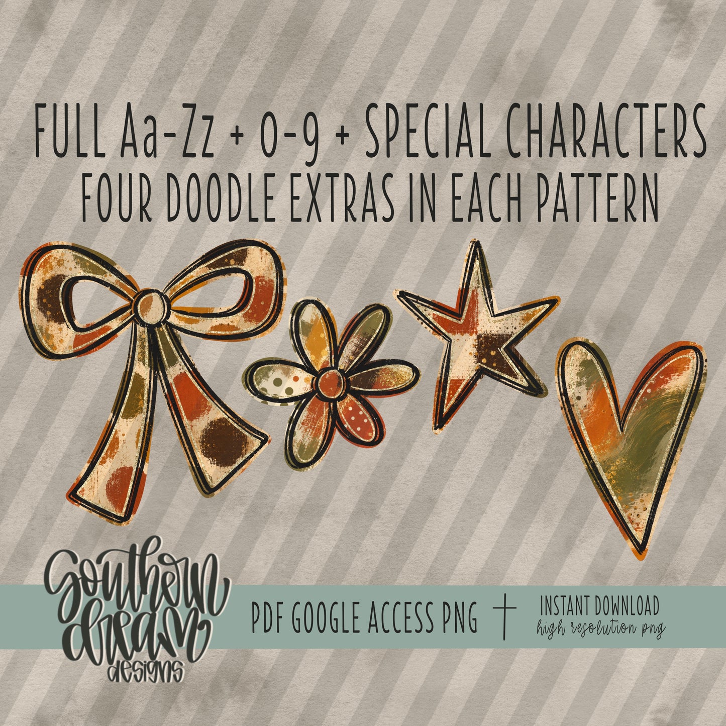 Painted Fall Alpha (4 Sets Aa-Zz, 0-9, Special Characters, Special Shapes)
