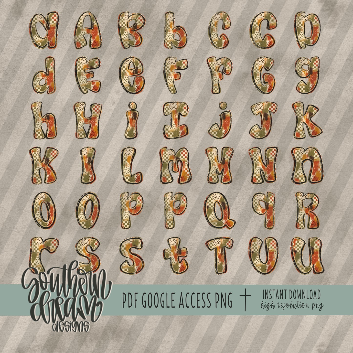 Painted Fall Alpha (4 Sets Aa-Zz, 0-9, Special Characters, Special Shapes)