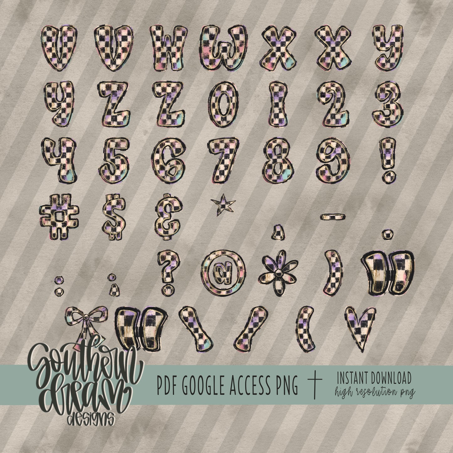 Painted Pastels Alpha (4 Sets Aa-Zz, 0-9, Special Characters, Special Shapes)